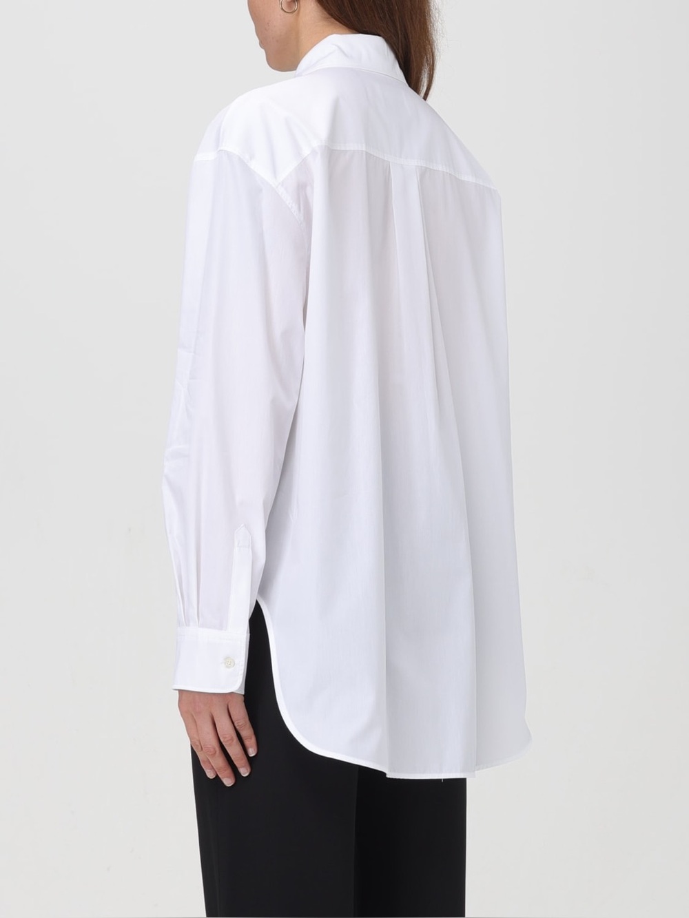 Moschino Jeans Heart Patch Cotton Shirt | Off-White Button Down | US 4 - Picture 2 of 13